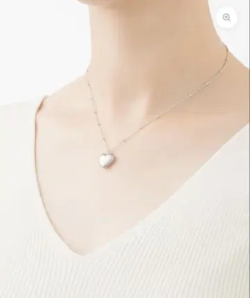 마리하 새상품급 하트 실버 목걸이