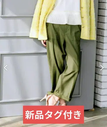 오가닉 코튼 와이드 팬츠 올리브