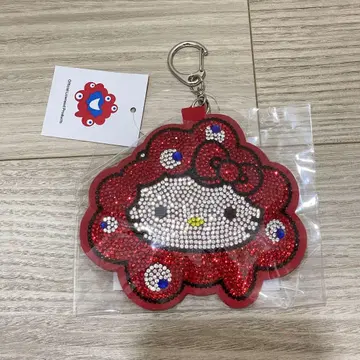 [ 새상품 ] 만박 미야쿠미야쿠 변신 반짝이 가죽 키링 헬로키티