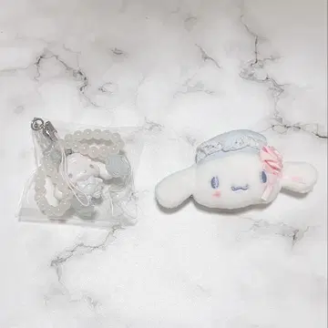 산리오 화이트 프릴 디자인 시리즈 헤어 클립 스트랩 시나몬