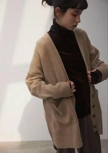 BLACKBYMOUSSY 루즈 아웃링크 가디건