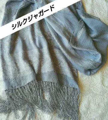 실크 자카드 대형 숄