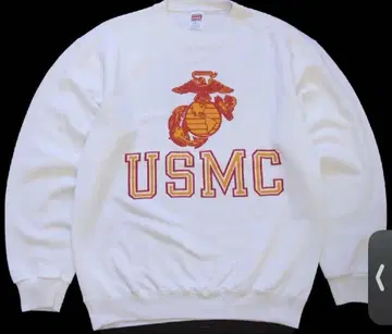 80s USA제 미군 USMC 빅 로고 맨투맨 M