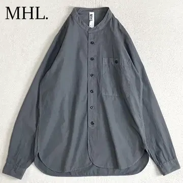 MHL. 마가렛호웰 밴드 카라 긴팔 셔츠 그레이 M