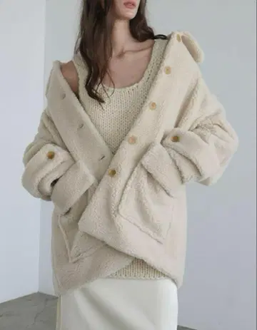 클라네 CLANE RIDGE POCKET BOA OVER COAT