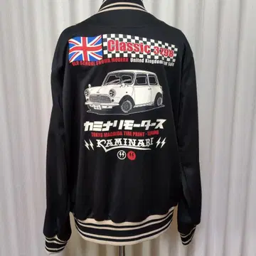 [ 미사용 ] 카미나리 모터스 미니 쿠퍼 트랙 자켓 블랙