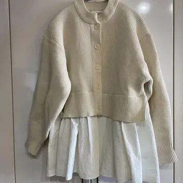 [ 새상품급 ] ELENCARE DUE 아이보리 가디건
