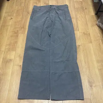 90s ARMANI JEANS 코튼 포플린 그레이 스트레이트 팬츠