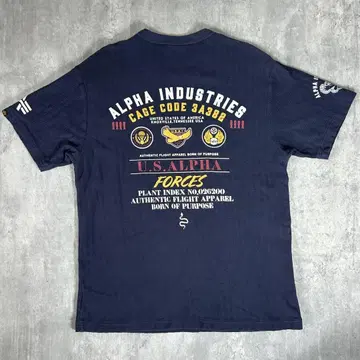 [ 알파인더스트리 ] 프린트 T셔츠 L 빅 사이즈 면100%