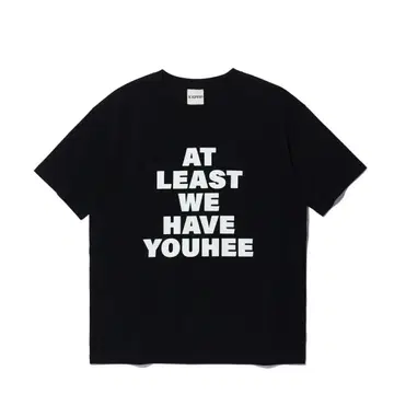 YOUHEE LETTERING OVER FIT T-SHIRTS BLACK