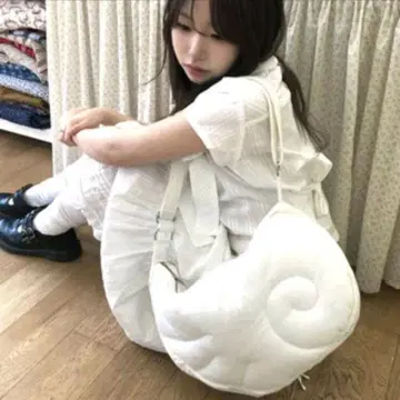 천사의 깃털 날개 숄더백 메신저 백 화이트 엔젤코어