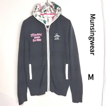 Munsingwear 풀 집업 니트 후드티 사이즈 M