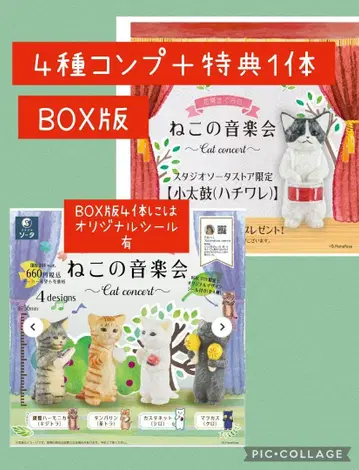 고양이 음악회 BOX판 4종 컴프 특전 작은 북 하치와레