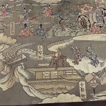 전통적인 풍경의 후쿠로 오비 길이 440