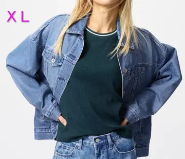 유니클로 데님 오버 사이즈 자켓 64BLUE XL