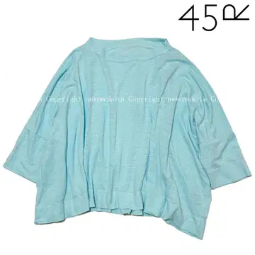 새상품급 45R 린넨 빅T셔츠 0 스카이블루 린넨 45rpm