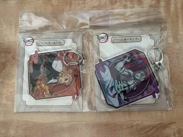 귀멸의 칼날 무한열차편 아크릴 키링 아카자 렌고쿠 쿄쥬로 세트