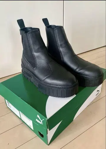 PUMA 사이드 고어 부츠 블랙 통굽