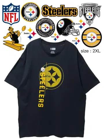NFL 피츠버그 스틸러스 T셔츠 2XL 블랙 USA 구제 의류