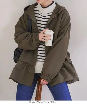 고베 레터스 UV컷 후드티 발수 마운틴 후드티 카키