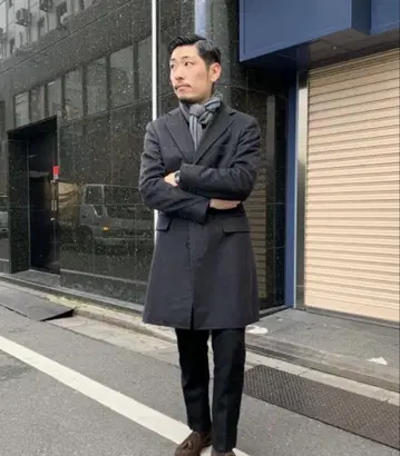 정가 81400엔 UNITED ARROWS 울 캐시미어 체스터 코트