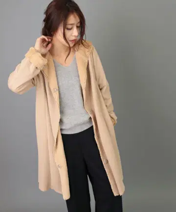 PARADIS TERRE 파라디테일 페이크 무스탕 코트 후드 부착