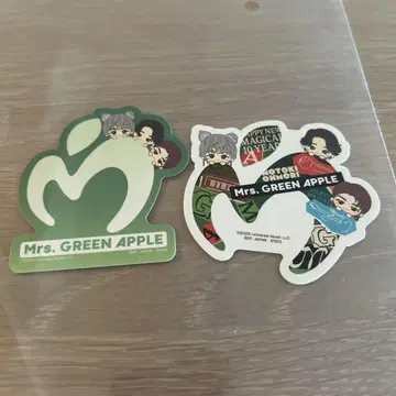 제일복권 미세스 그린애플 F상 스티커 2종 세트