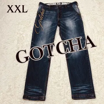 새상품급 GOTCHA SURF 스트레이트 데님 인디고 스트레치 XXL