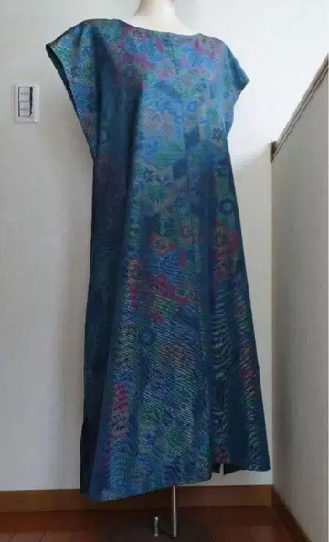오시마 명주 리메이크 A라인 원피스 L