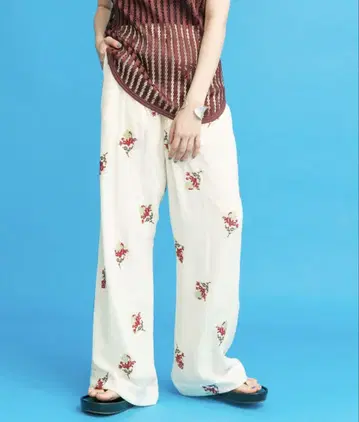 KBF 자수 이지 팬츠