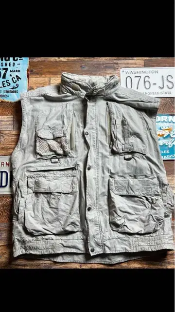 Eddie Bauer 멀티 포켓 낚시용 조끼 L 아웃도