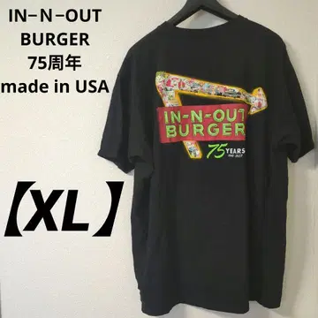 IN-N-OUT BURGER 75주년 T셔츠 XL 블랙