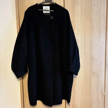 CLOCHE 노카라 울 코트 블랙