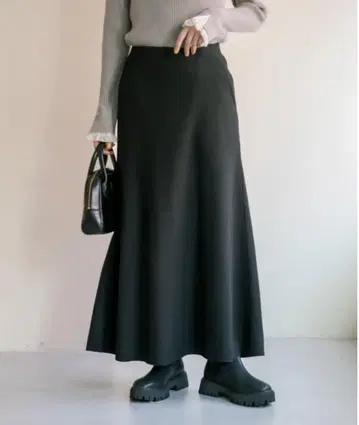 퓨어세신 울 혼방 프티 머메이드 스커트 울 혼방 허리밴딩 [20]