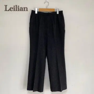 [ 레리안/Leilian ] 슬랙스 센터 프레스 울 혼방 일본제 그레이