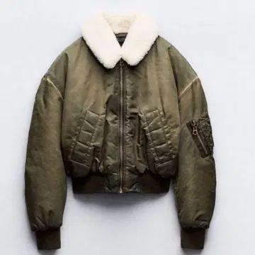 zara 데미지 이펙트 나일론 봄버 자켓 ma1 m 사이즈