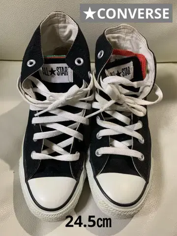CONVERSE ALL STAR 블랙 하이컷 스니커즈 24.5cm