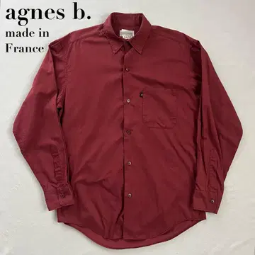 프랑스제 agnes b. 에네스베 긴팔 셔츠 36 크림슨