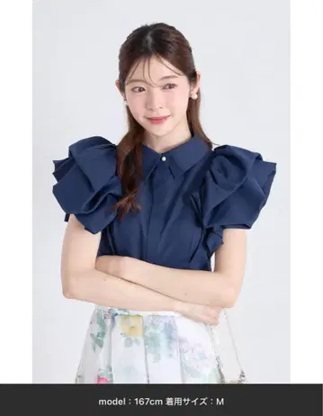 토코 클로젯 벌룬 슬리브 허리 턱 블라우스