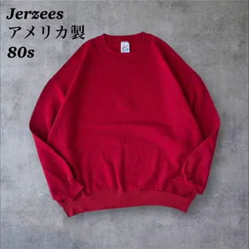 80s USA제 Jerzees 2XL 빨간색 무지 빈티지 맨투맨