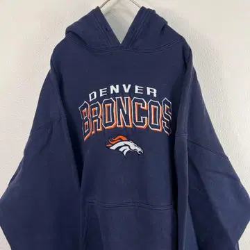 USA 구제 의류 90s NBA broncos 자수 맨투맨 후드티 네이비