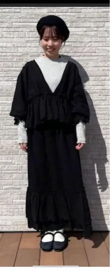 사만사 모스모스 타치카와 한정판 린넨 롱 스커트
