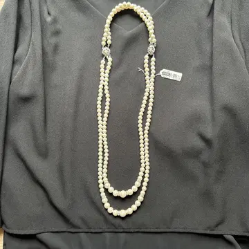 새상품급 펄 목걸이 진주 롱 결혼식 파티 액세서리 목걸이