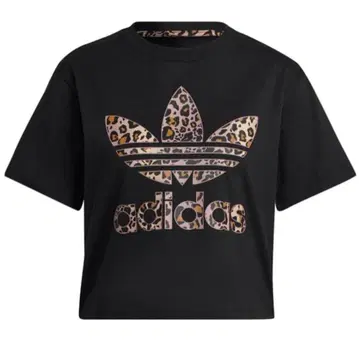 adidas 아디다스 레오파드 무늬 반팔 T셔츠 여성용 S 블랙