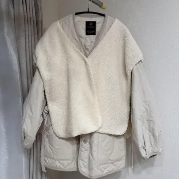 [ w closet ] 4way 충전솜 퀼팅 V넥 자켓 보아 베스트 세트