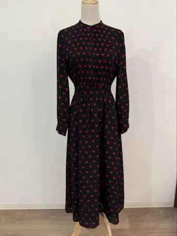 LOULOU WILLOUGHBY 프티 하트 프린트 원피스