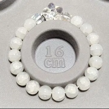 화이트 오닉스 크리스탈 팔찌 16cm