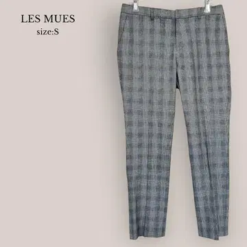 LES MUES 슬랙스 테이퍼드 팬츠 글렌체크 로우라이즈