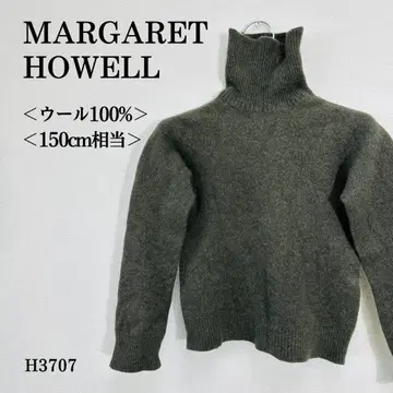 마가렛호웰 터틀넥 니트 울 150cm 상당 모스그린