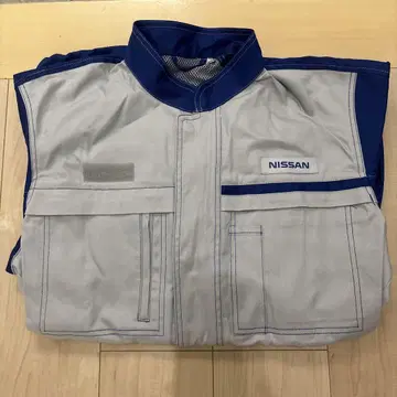 NISSAN 작업복 2L 그레이/블루 멜빵바지